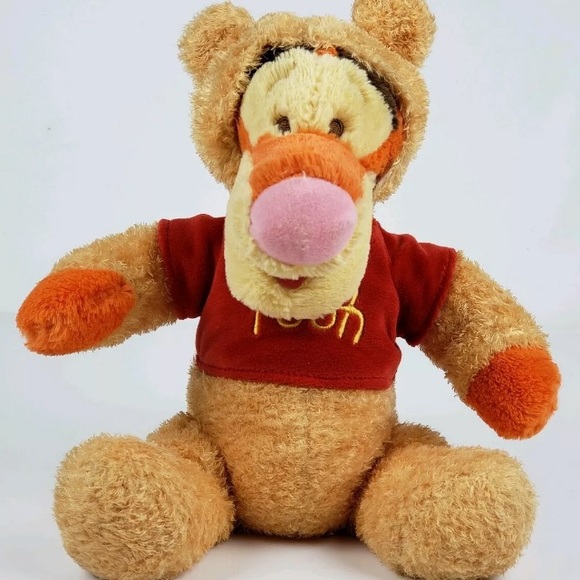 Disney Other - Disney Baby Tigger Dressed as Pooh Rattle Plush